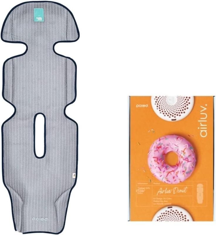 エアラブ2 ドーナッツ ストライプ (airluv donut) ファン付 クールシート ベビーカー小物 ポレッド(Poled)【6ヵ月目以降はいつでも返却可能】
