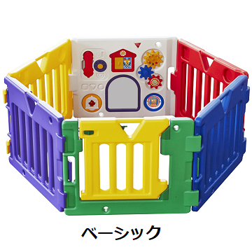 ミュージカルキッズランド DX (140cm×121cm×56cm) プラスチック製ベビーサークル 日本育児【6ヵ月目以降はいつでも返却可能】