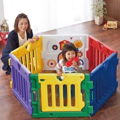 ミュージカルキッズランド DX (140cm×121cm×56cm) プラスチック製ベビーサークル 日本育児【6ヵ月目以降はいつでも返却可能】