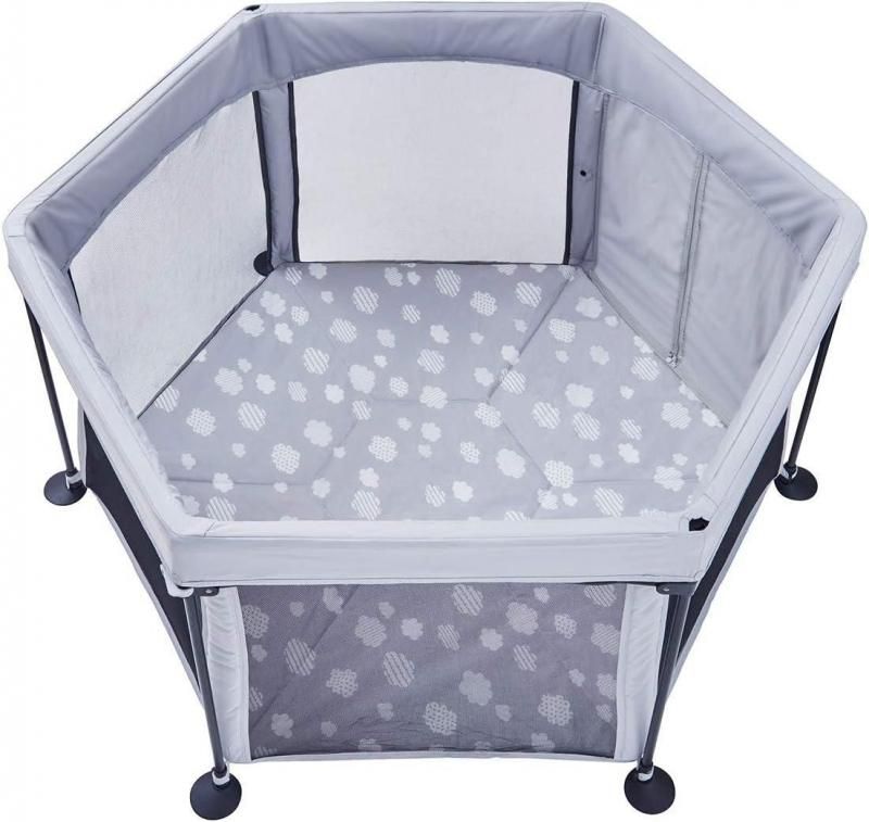 洗えてたためるポータブルベビーサークル (152×118×70cm) メッシュ製ベビーサークル 日本育児【6ヵ月目以降はいつでも返却可能】