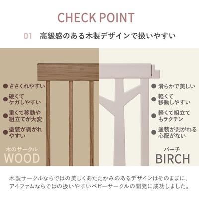 バーチ ドア付き10枚セット （140×211.5cm） プラスチック製ベビーサークル アイファム(IFAM)【6ヵ月目以降はいつでも返却可能】