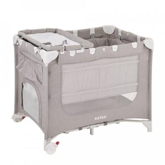 ポータブルベビーベッドおむつ替えテーブル付 カトージ(KATOJI) ミニサイズ/コンパクトベビーベッド【6ヵ月目以降はいつでも返却可能】