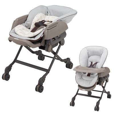 ネムリラ 4キャス オートスウィング プラッドグレー コンビ(Combi) ハイローチェア・ベビーラック【6ヵ月目以降はいつでも返却可能】