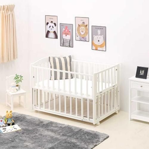 スリーオープンベッド b-sideDX  ヤマサキ(Yamasaki) レギュラーサイズベビーベッド【6ヵ月目以降はいつでも返却可能】