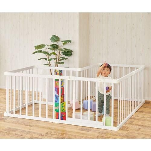 木製ベビーサークル 扉付 (173.8×173.8×65.5cm) 木製ベビーサークル カトージ(KATOJI)【6ヵ月目以降はいつでも返却可能】