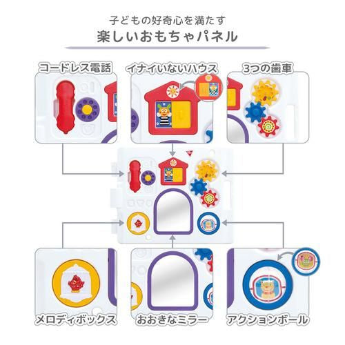 ミュージカルキッズランド DX 2 (141×74×56cm) プラスチック製ベビーサークル 日本育児【6ヵ月目以降はいつでも返却可能】