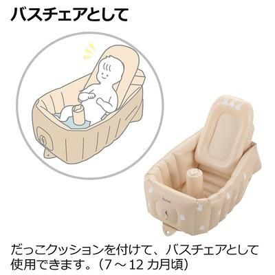 ミッフィーふかふか ベビーバス ステップアップ リッチェル ベビーバス【3ヵ月目以降はいつでも返却可能】