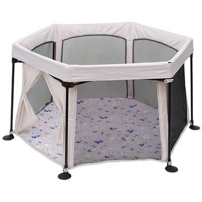 MOOMIN BABY 洗えてたためる ポータブルベビーサークル (152×70×118cm) メッシュ製ベビーサークル 日本育児【6ヵ月目以降はいつでも返却可能】