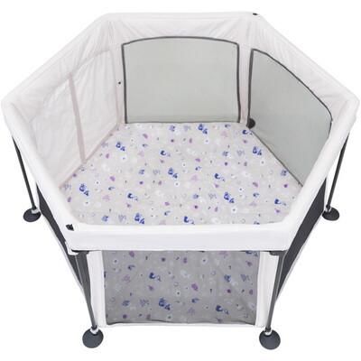 MOOMIN BABY 洗えてたためる ポータブルベビーサークル (152×70×118cm) メッシュ製ベビーサークル 日本育児【6ヵ月目以降はいつでも返却可能】