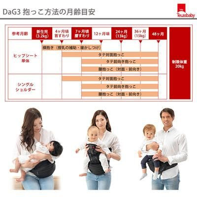 ダッグスリー DaG3 テラスベビー(Telasbaby) 抱っこ紐・おんぶ紐【6ヵ月目以降はいつでも返却可能】