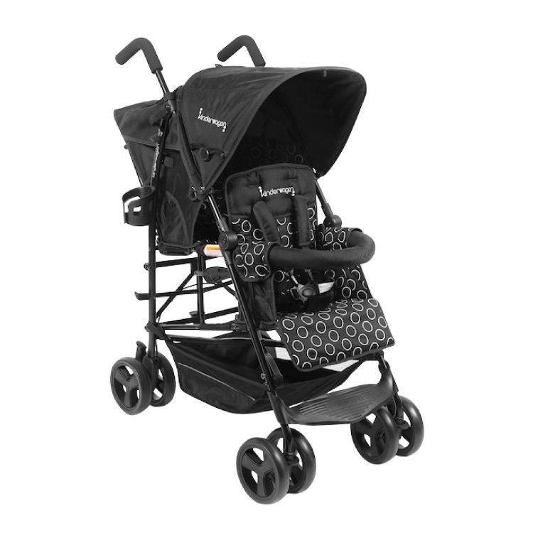 kinderwagon DUOシティHOPII レインカバー付 日本育児《二人乗り》 二人乗り/双子用ベビーカー【3ヵ月目以降はいつでも返却可能】