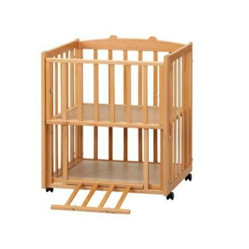 ハーフサイズベッド・くまさん ミニサイズ・コンパクトベビーベッド ヤマサキ(Yamasaki)【6ヵ月目以降はいつでも返却可能】