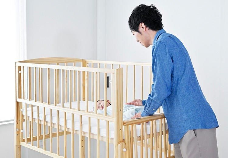 ノモック Wオープンハイタイプ ミニサイズ・コンパクトベビーベッド 大和屋(Yamatoya)【6ヵ月目以降はいつでも返却可能】