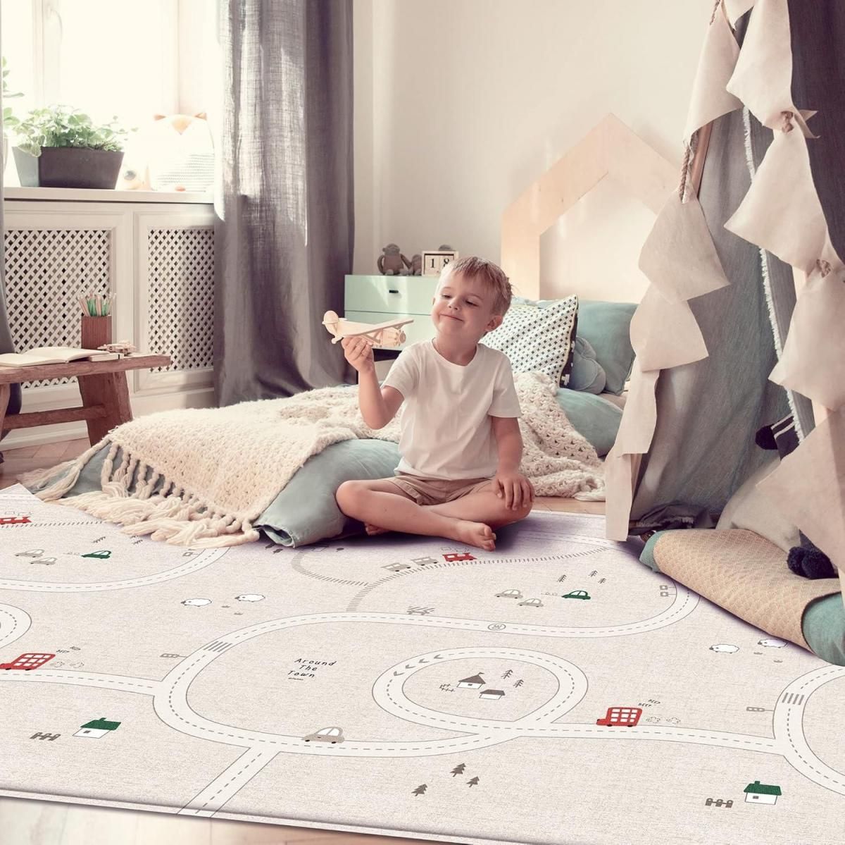 やわらかクッションマット 130×190cm プレイマット パークロン(PARKLON)【6ヵ月目以降はいつでも返却可能】