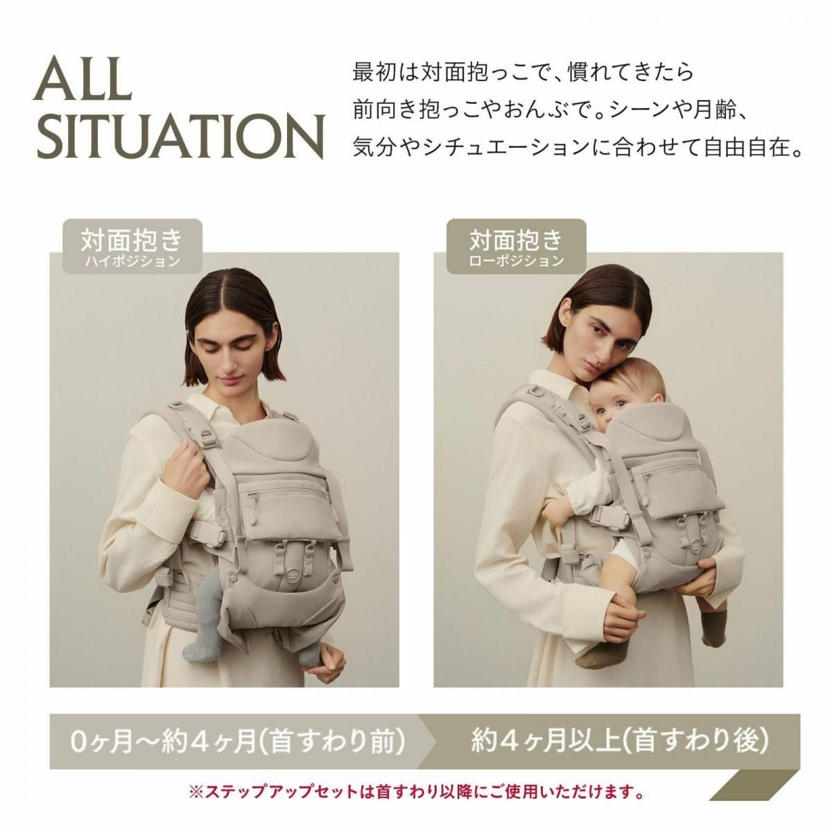 ベビーキャリア コンフォ モデル コンプリートセット (A.B.C. COMFO) 抱っこ紐・おんぶ紐 エアバギー(Airbuggy)【6ヵ月目以降はいつでも返却可能】