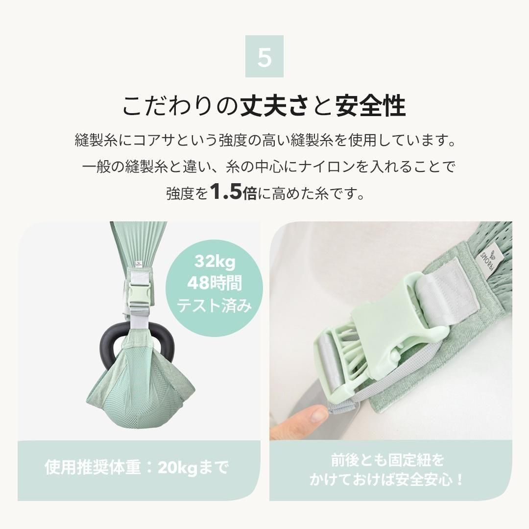 かるがるメッシュスリング抱っこ紐 抱っこ紐・おんぶ紐 スモルビ(SMORbi)【6ヵ月目以降はいつでも返却可能】