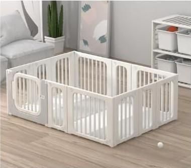 5WAYS ベビーサークル (140×200cm) プラスチック製ベビーサークル GU モード(GU MODE)【6ヵ月目以降はいつでも返却可能】