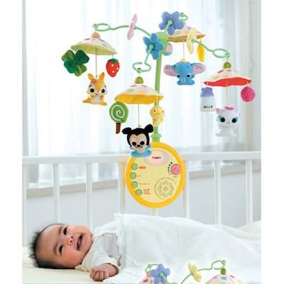 やわらかがらがらメリーデラックス ディズニーキャラクターズ タカラトミー(TAKARATOMY) ベッドメリー【6ヵ月目以降はいつでも返却可能】