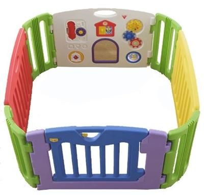 ミュージカルキッズランド スクエア (124×124×61) プラスチック製ベビーサークル 日本育児【6ヵ月目以降はいつでも返却可能】