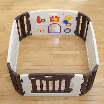 ミュージカルキッズランド スクエア (124×124×61) プラスチック製ベビーサークル 日本育児【6ヵ月目以降はいつでも返却可能】