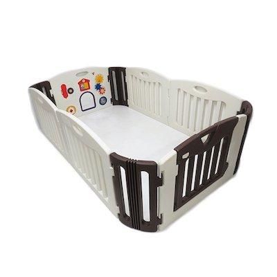 ミュージカルキッズランド スクエア (124×124×61) プラスチック製ベビーサークル 日本育児【6ヵ月目以降はいつでも返却可能】